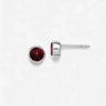 Bezel Garnet Stud - Evergleam Jewelry