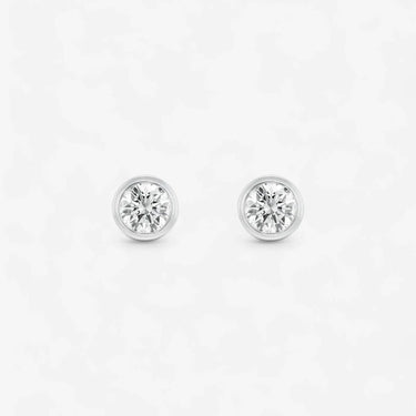 Bezel Lab Grown Diamond Stud - Evergleam Jewelry