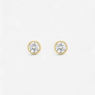 Bezel Lab Grown Diamond Stud - Evergleam Jewelry