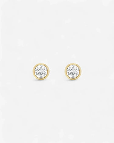 Bezel Lab Grown Diamond Stud - Evergleam Jewelry