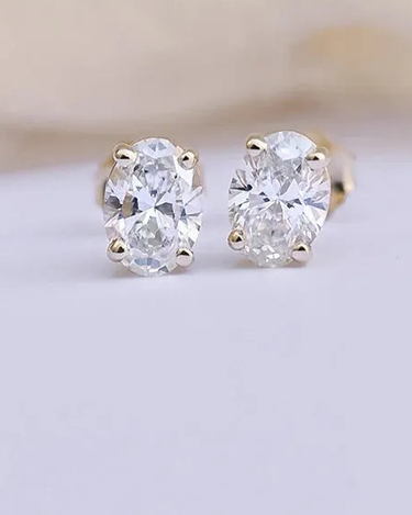 18k Gold Real Diamonds Earrings Man Made Diamond Earrings Vvs Diamond Earrings Jewelry - Evergleam Jewelry