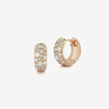 VLOVE Designer Jewelry Diamond Earrings Julian 14k Gold and Lab grown Diamond Huggies - Evergleam Jewelry