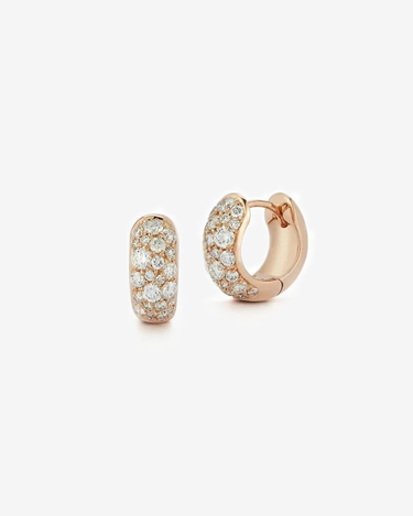 VLOVE Designer Jewelry Diamond Earrings Julian 14k Gold and Lab grown Diamond Huggies - Evergleam Jewelry