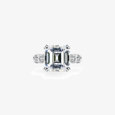 Princess Engagement Ring with Crisscross X-Prong Side - Evergleam Jewelry