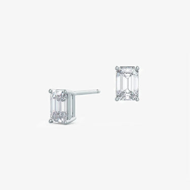 Fine Jewelry Diamond Earrings 18k White Gold Diamond Earring Studs Lab Diamond Earrings - Evergleam Jewelry