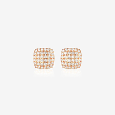 VLOVE Popular Diamond Stud Earrings 14K Gold Diamond Men's Square Earrings Real Gold Hudson Earrings - Evergleam Jewelry