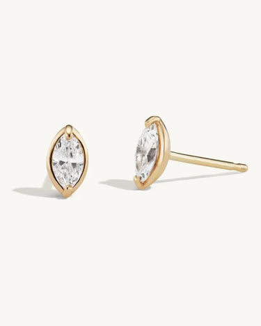 LOZRUNVE 925 Sterling Silver Classic Fashion Luxury Solitaire Diamond CZ Stud Earring Gold Plated - Evergleam Jewelry