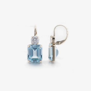 Lab Aquamarine Earrings March Birthstopne