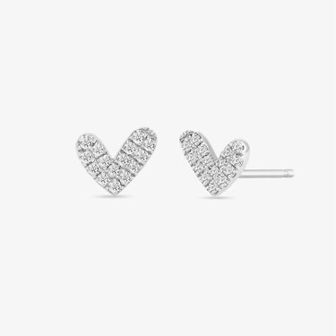 LOZRUNVE Silver 925 Jewelry Dainty Pave Little Heart Love Stud Gold Earring For Girls Women - Evergleam Jewelry