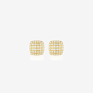 VLOVE Popular Diamond Stud Earrings 14K Gold Diamond Men's Square Earrings Real Gold Hudson Earrings - Evergleam Jewelry