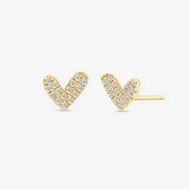 LOZRUNVE Silver 925 Jewelry Dainty Pave Little Heart Love Stud Gold Earring For Girls Women - Evergleam Jewelry