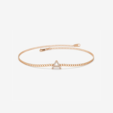 VLOVE Tailor-Made 14K Gold Creations Designer Bracelets 14k Diamond Initial Curb Bracelet - Evergleam Jewelry