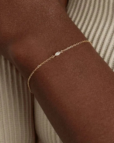 VLOVE Fashion Jewelry Diamond Bracelets 14k Gold Lab-Created Diamond Marquise Bracelet - Evergleam Jewelry