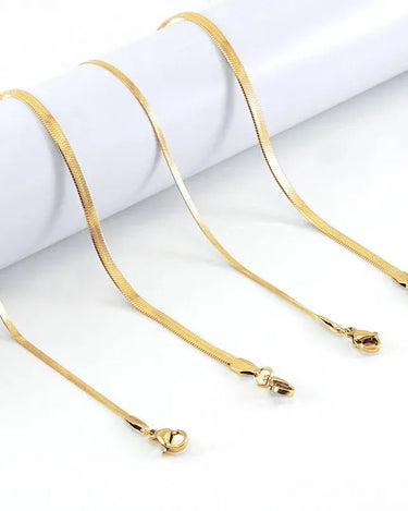 Wholesale 14K Solid Gold Herringbone Necklace Chokers Necklaces Gold Chain 18K for Men - Evergleam Jewelry