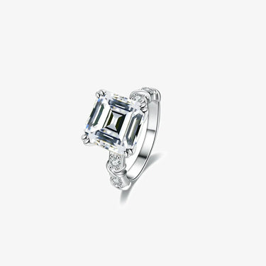 Princess Engagement Ring with Crisscross X-Prong Side - Evergleam Jewelry