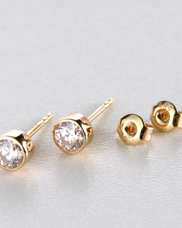 Bezel Lab Grown Diamond Stud - Evergleam Jewelry