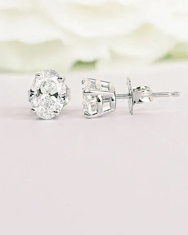 18k Gold Real Diamonds Earrings Man Made Diamond Earrings Vvs Diamond Earrings Jewelry - Evergleam Jewelry