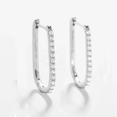 LOZRUNVE 925 Sterling Silver Simple 18k Gold Large Oval Huggie Hoop Earring - Evergleam Jewelry