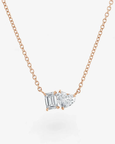 Double Stone Lab Grown Diamond Necklace - Evergleam Jewelry