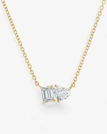 Double Stone Lab Grown Diamond Necklace - Evergleam Jewelry