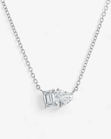 Double Stone Lab Grown Diamond Necklace - Evergleam Jewelry